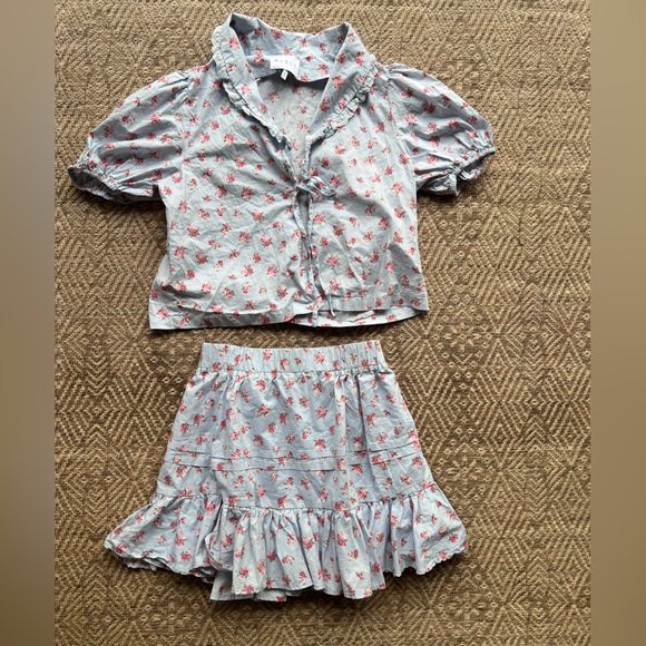 MABLE the Label Wild Rose Blouse & Skirt Set Cottagecore Darling Womens S - Picture 5 of 12